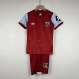 Camiseta West Ham United Ninos Primera Equipacion 2023/2024