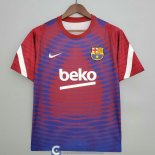 Camiseta Barcelona Training Blue Red IV 2021/2022
