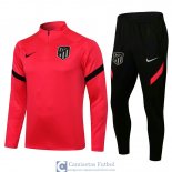 Atletico De Madrid Sudadera De Entrenamiento Red + Pantalon Black 2021/2022