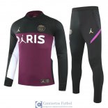 PSG x Jordan Sudadera De Entrenamiento Purple + Pantalon 2020/2021