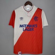 Camiseta Glasgow Rangers Retro Segunda Equipacion 1987/1988