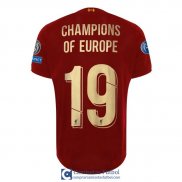 Camiseta Liverpool Primera Equipacion CHAMPIONS OF EUROPE 19