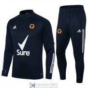 Wolves Sudadera De Entrenamiento Navy + Pantalon Navy 2021/2022