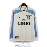 Camiseta Manga Larga Lazio Retro Segunda Equipacion 2000 2001