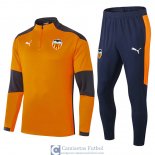 Valencia Sudadera De Entrenamiento Orange + Pantalon 2020/2021