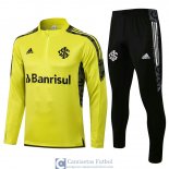 Sport Club Internacional Sudadera De Entrenamiento Yellow + Pantalon Black 2021/2022