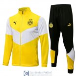 Borussia Dortmund Chaqueta Yellow White + Pantalon Black 2021/2022