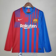 Camiseta Manga Larga Barcelona Primera Equipacion 2021/2022